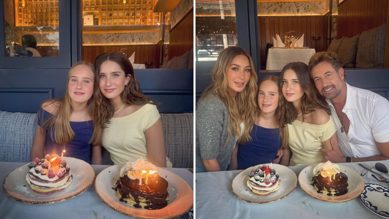 Gabriel Soto, Geraldine Bazán y sus hijas.