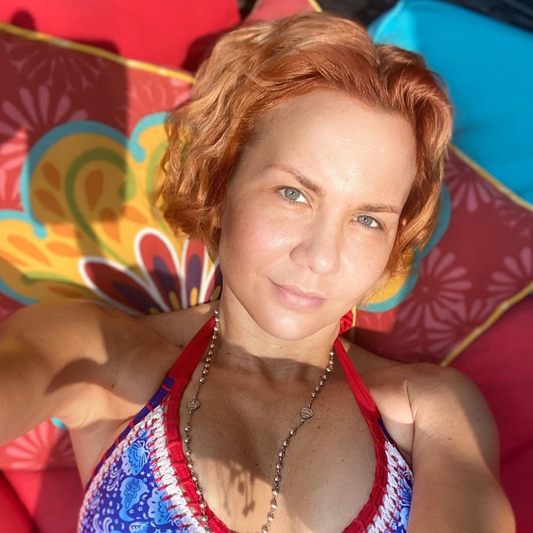 Michelle Vieth muestra las secuelas de la cuarentena en su cabello: ‘Ayuda, mi pelo parece naranja’