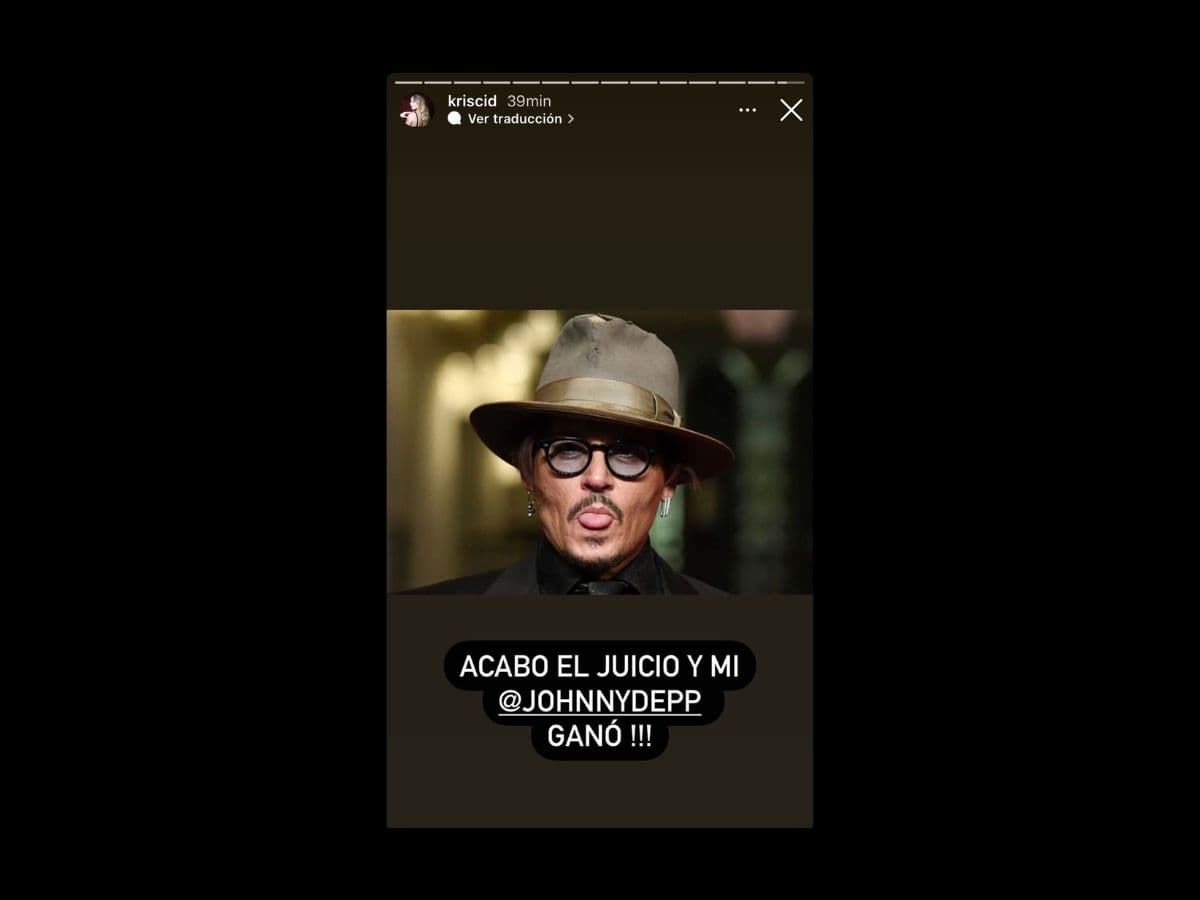 Mariana Botas y más famosos reaccionan al triunfo de Johnny Depp