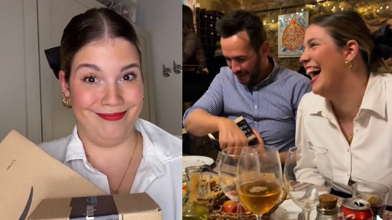 A joven le toca su jefe en el intercambio y muestra en TikTok su regalo: “Hoy me despiden”