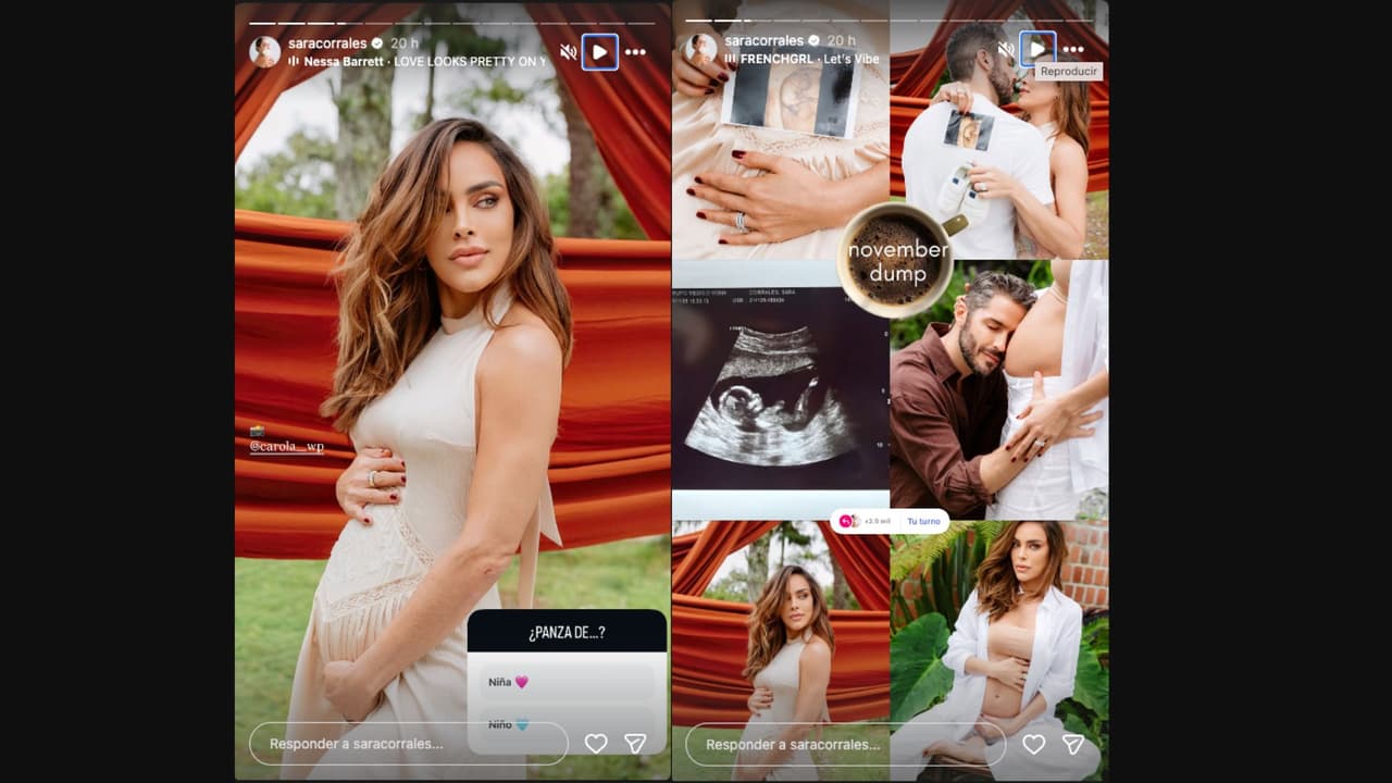 Sara Corrales comparte nuevas imágenes de su embarazo