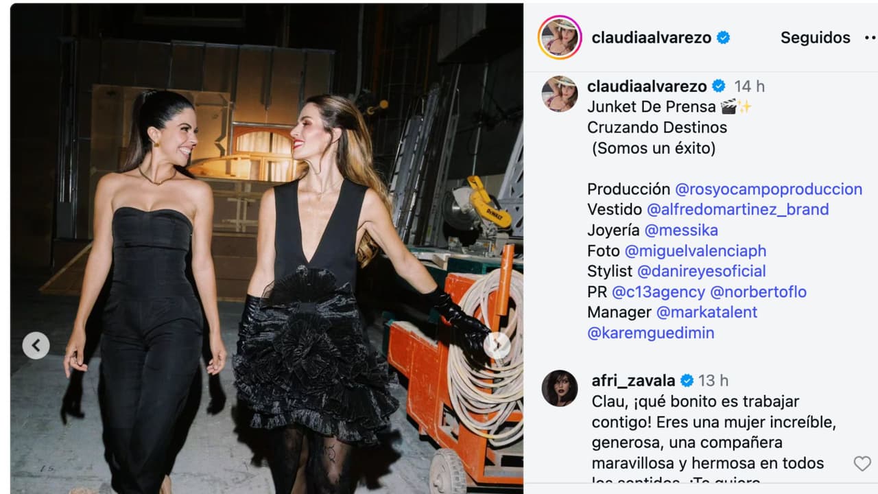 África Zavala dedica mensaje a Claudia Álvarez.