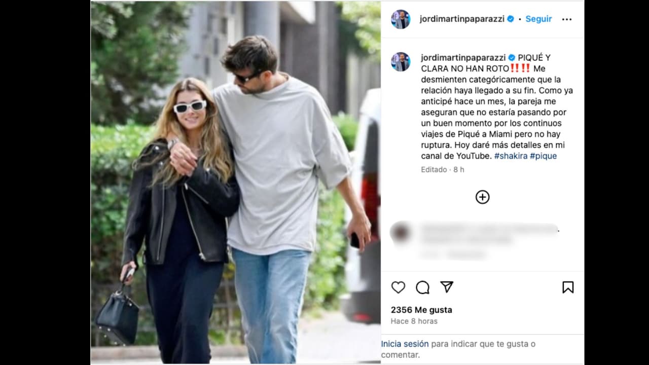 Jordi Marti asegura que Clara Chía y Gerard Piqué no han terminado su relación
