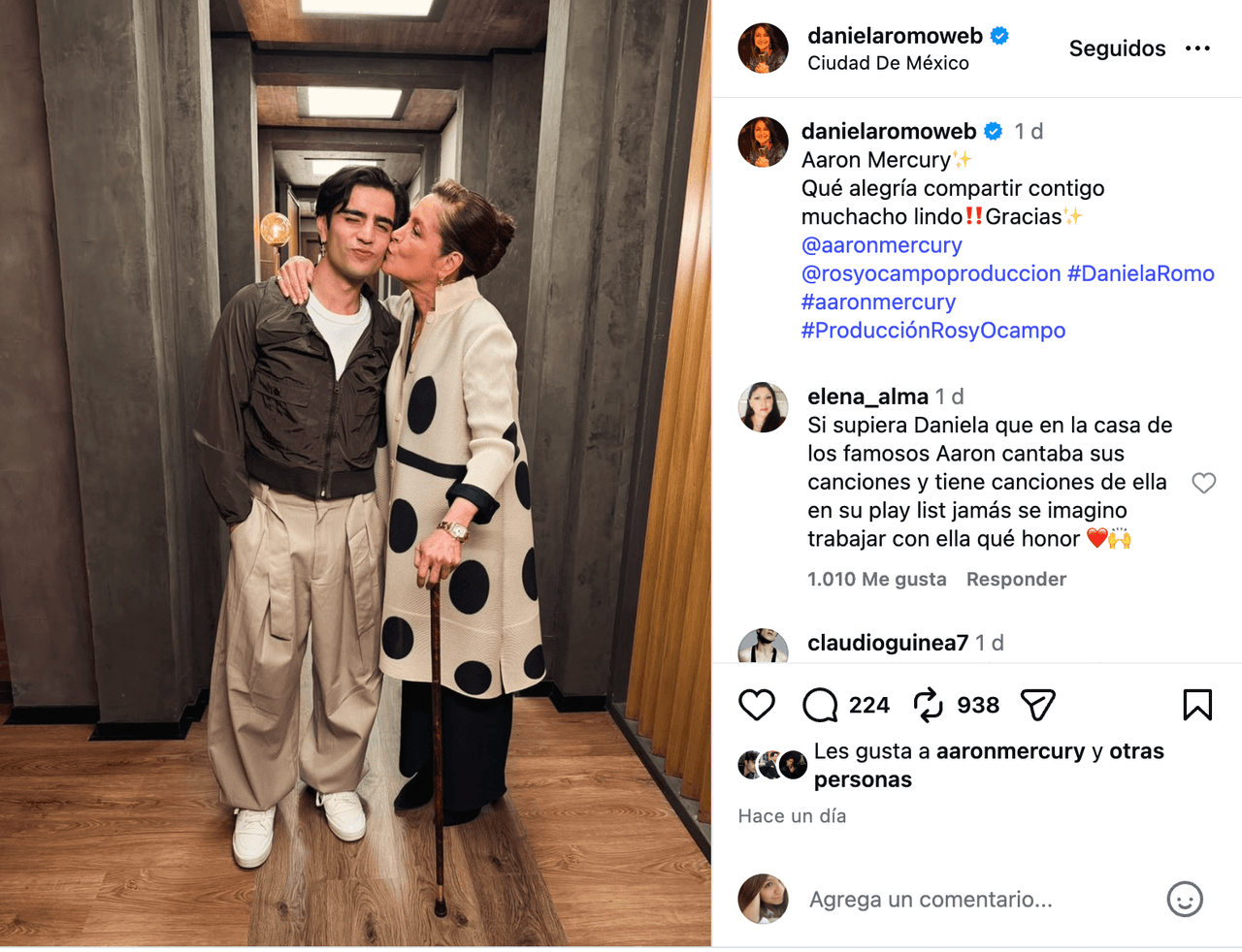 Daniela Romo y Aarón Mercury.