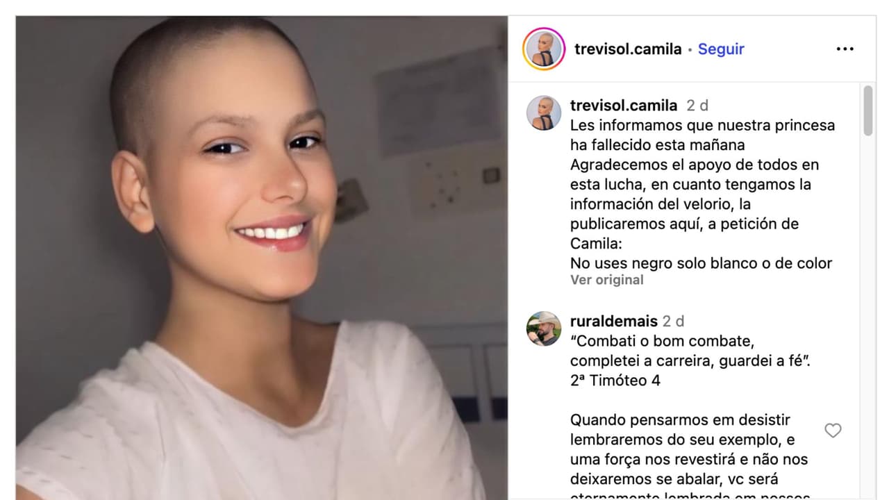 Muere a los 22 años la famosa influencer Camila Trevisol.