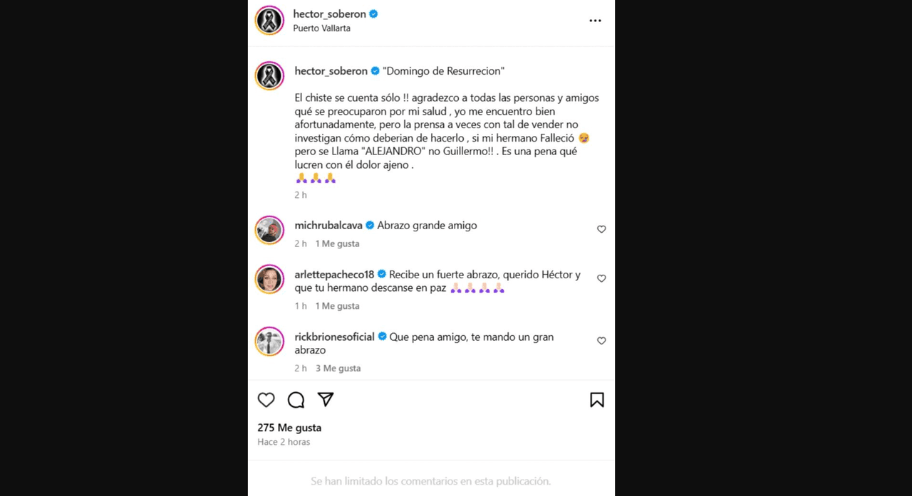 ¿Héctor Soberón muere a los 60 años? Esto se sabe del actor de telenovelas