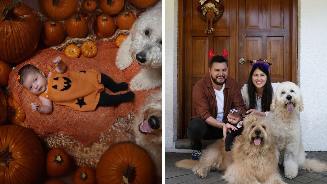 Paul Stanley y Joely Bernat realizaron su primera sesión de fotos de Halloween con la pequeña Victoria
