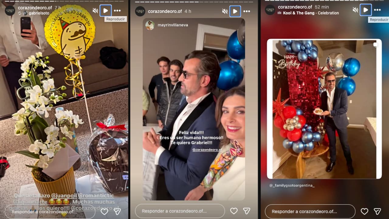 En pleno rodaje de 'Corazón de oro', Gabriel Soto celebra un año más de vida
<br>