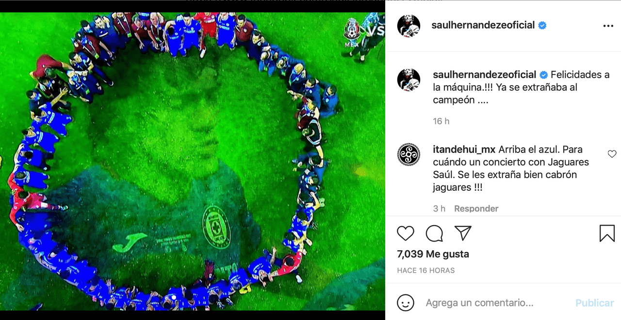 Saúl Hernández, vocalista de Caifanes es otro de los artistas que disfrutaron la noche del domingo con el resultado del marcador contra Santos.