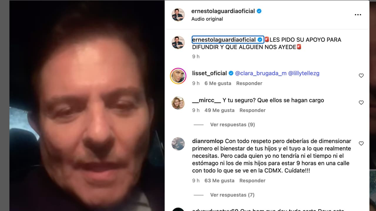 Ernesto Laguardia sufre accidente.