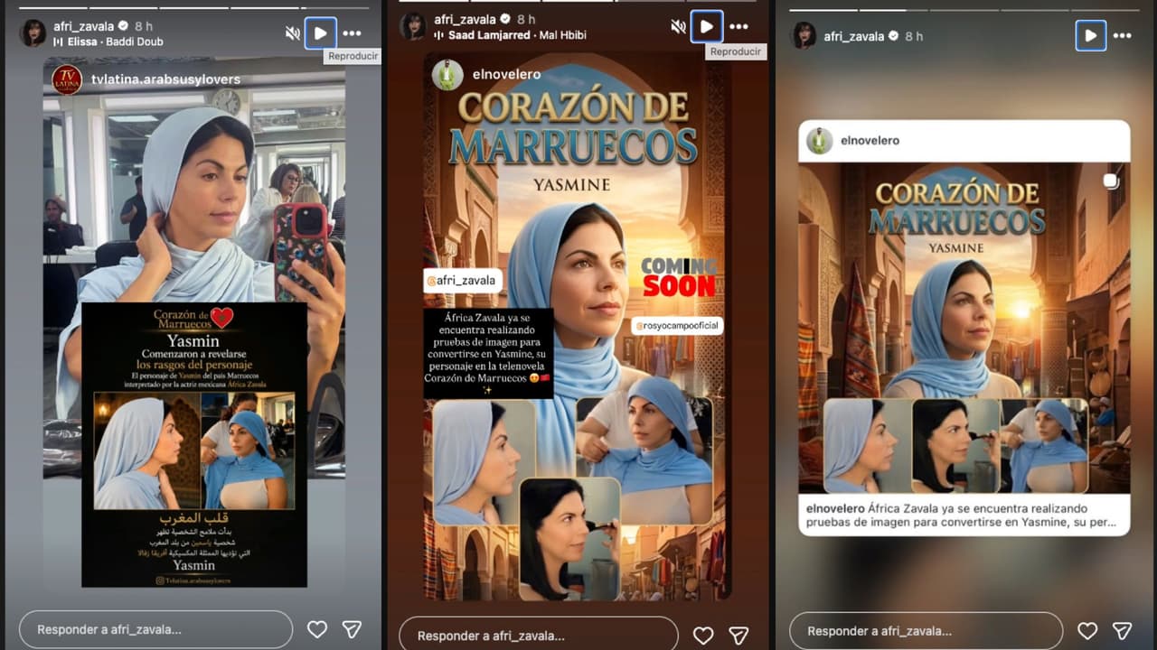 África Zavala en las pruebas de imagen de su nuevo personaje en la nueva telenovela de Rosy Ocampo