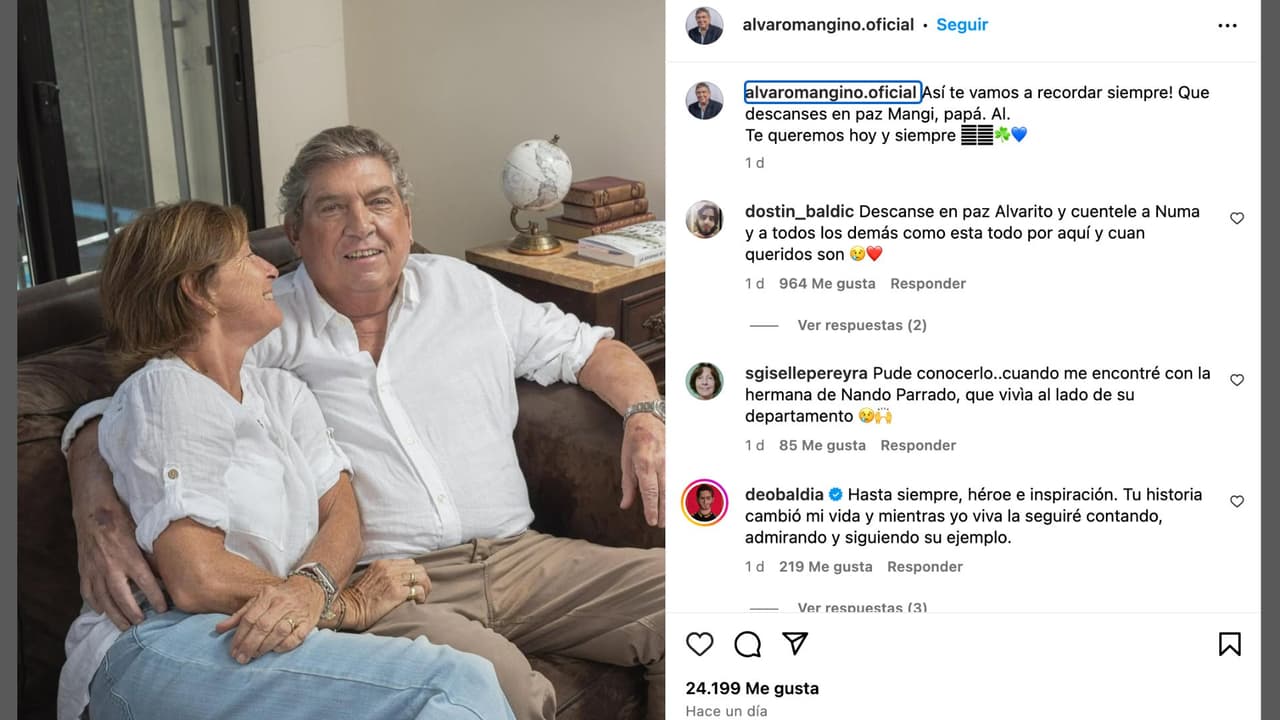 Murió Álvaro Mangino a los 71 años.