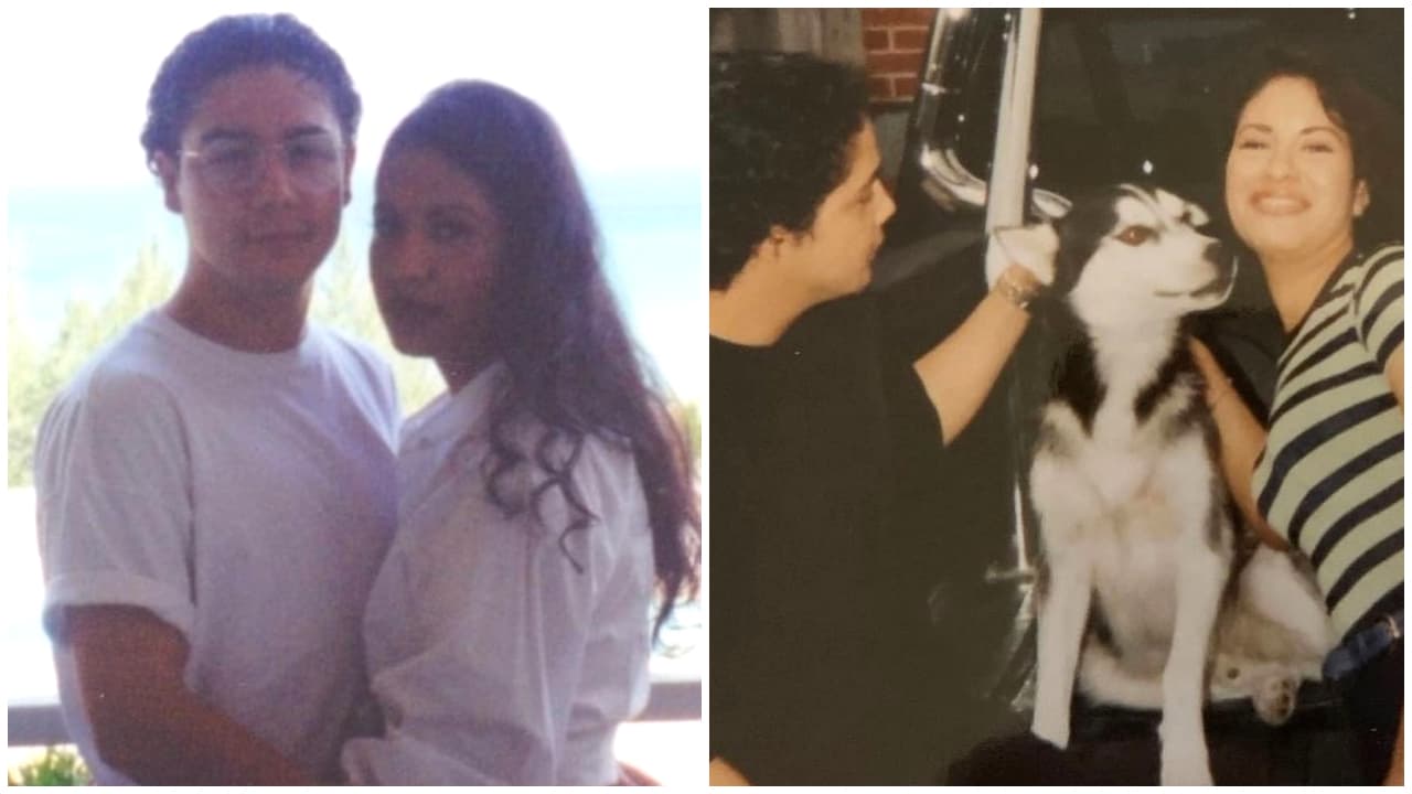 Selena Quintanilla y su esposo Chris Pérez