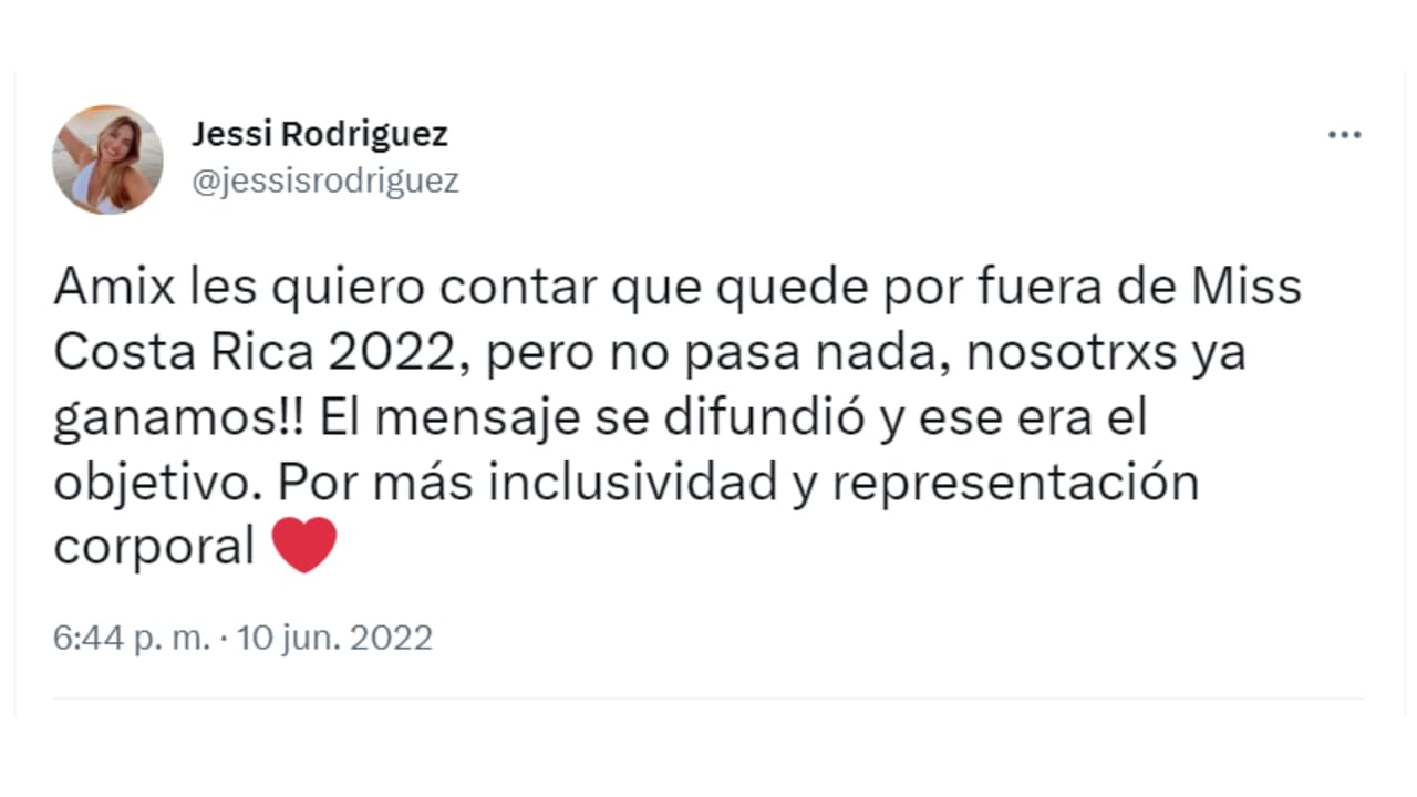 Jessi Rodríguez habla sobre Miss Costa Rica.