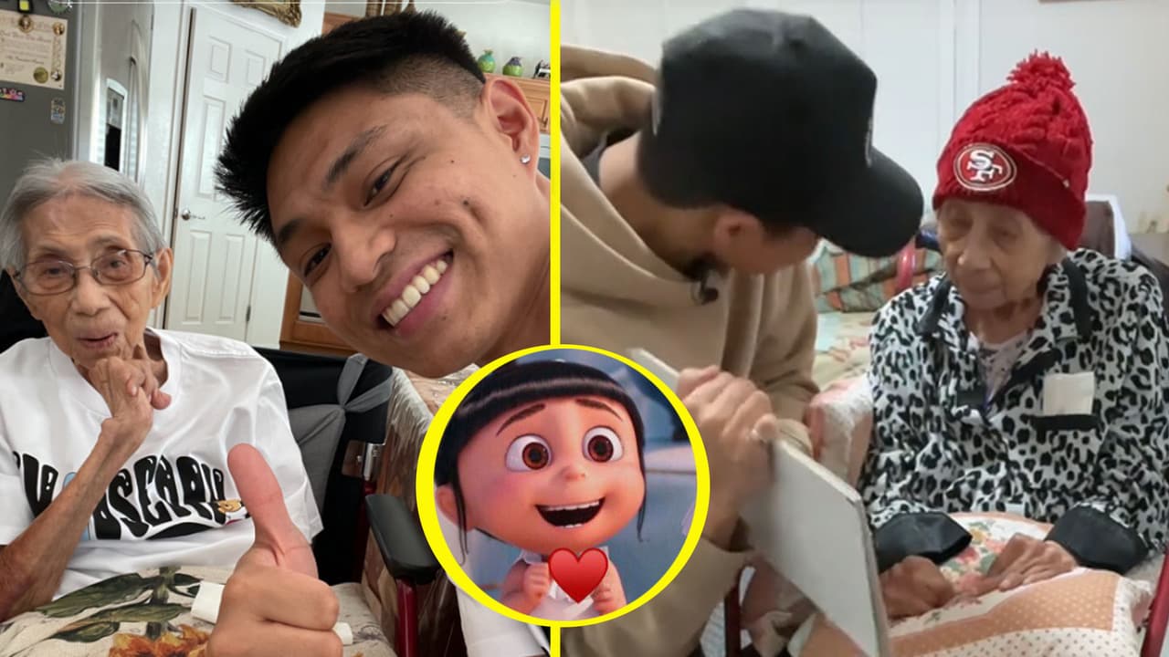 Joven cuida a su abuelita de 97 años para que no termine en un asilo e Internet le aplaude