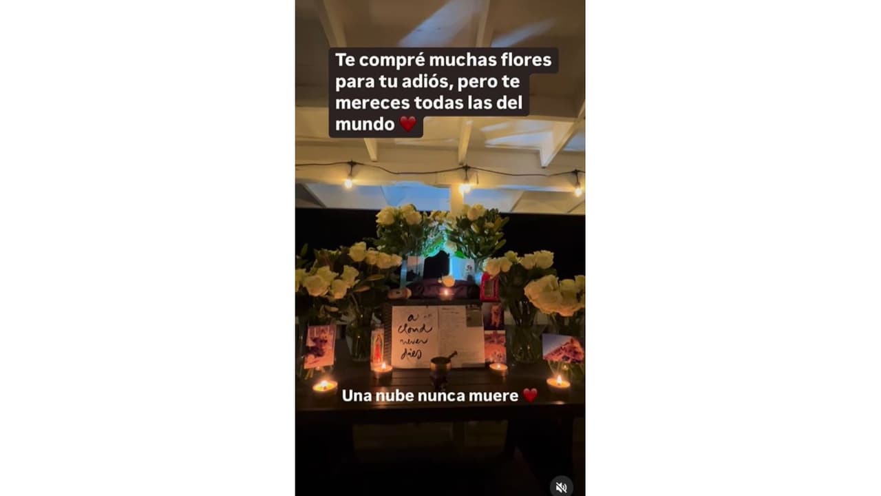 Kuno Becker muestra el altar de Martina.