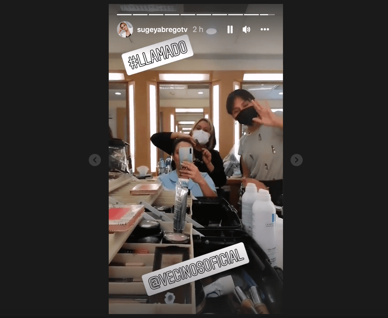 Instagram stories Sugey Ábrego