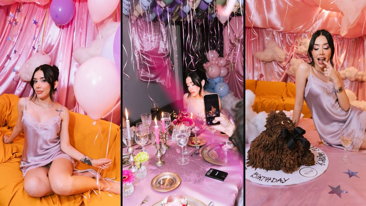 Karime Pindter celebra un año más de vida con una 'pijamada cumpleañera'