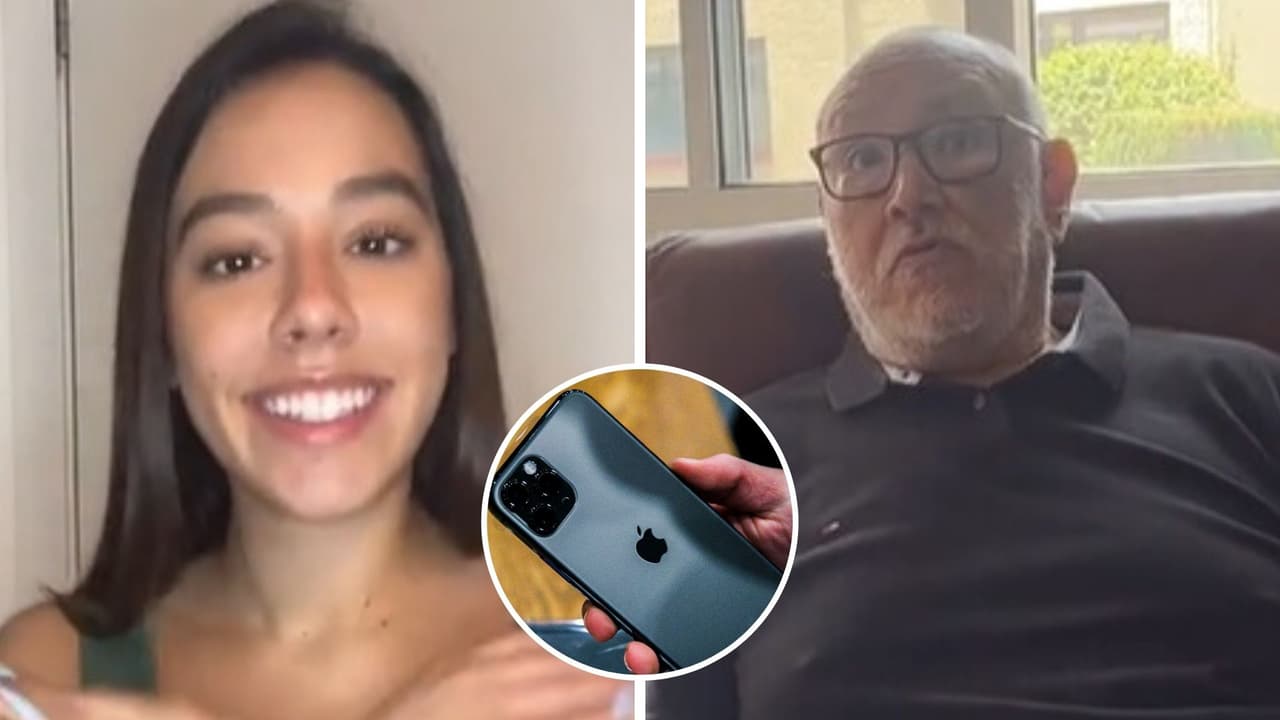 "Se te olvidó tu celular": Hace broma a su papá e Internet no puede creer que haya caído