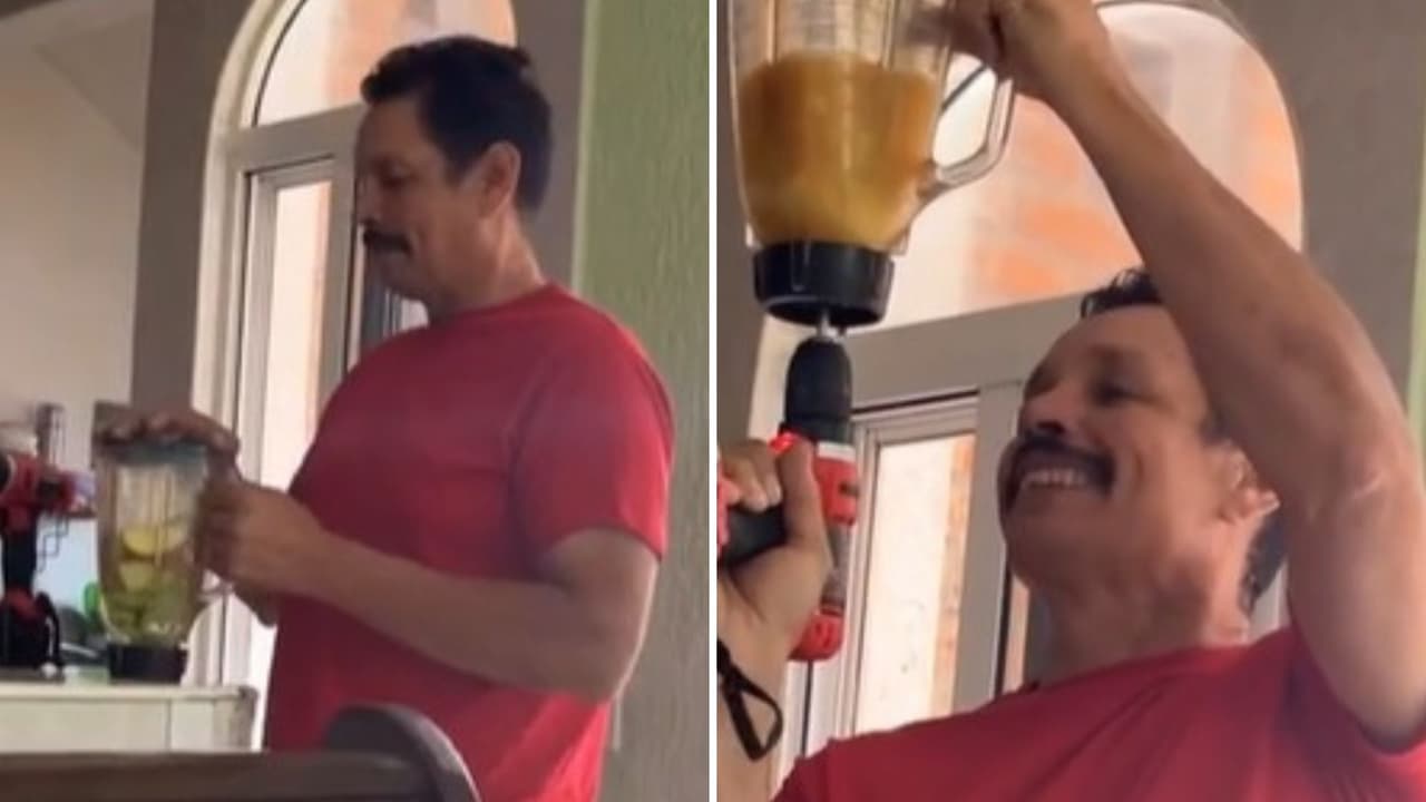 Hombre sorprende en TikTok al hacer funcionar una licuadora sin luz: "Todo un genio"