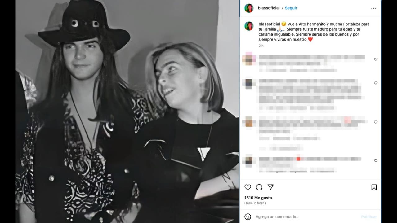 Blass recordó a Adrián Olivares en su cuenta de Instagram