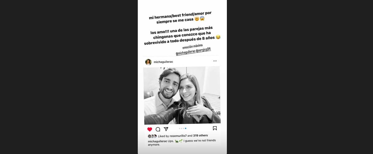 La exesposa de Mauricio Ochmann mostró su emoción por la próxima boda de su hermana menor