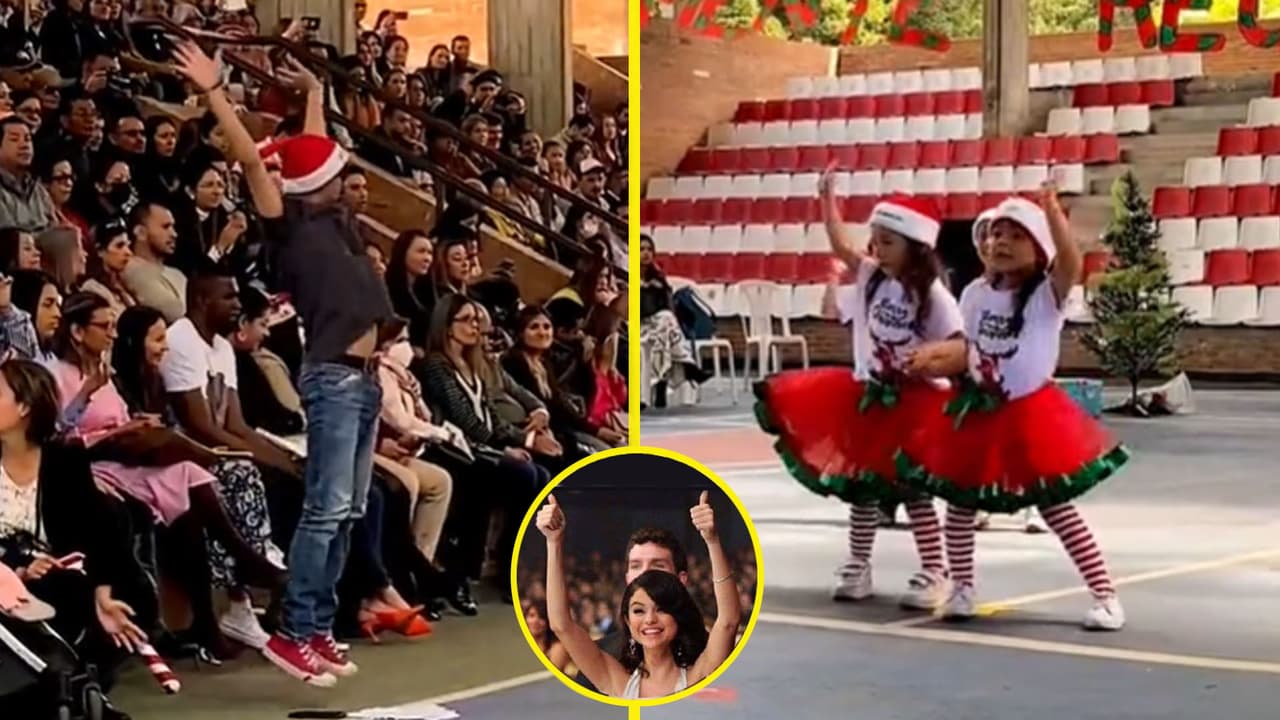 Maestro de primaria se roba el show en festival de Navidad por su animado baile