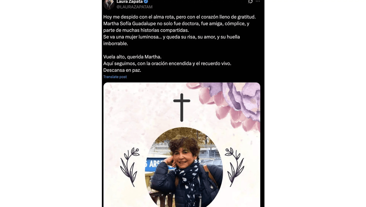 Laura Zapata se despidió de integrante de Televisa