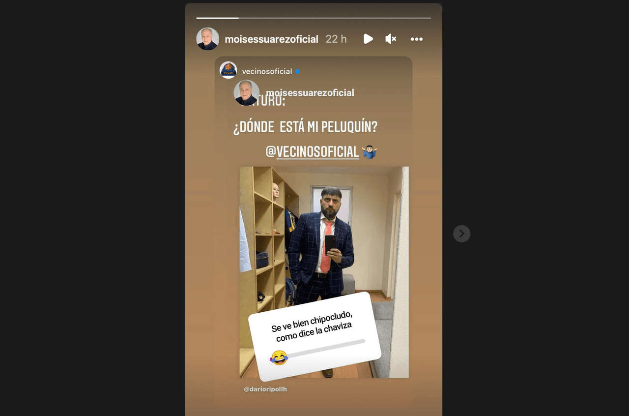 Historia de Instagram de Moisés Suárez