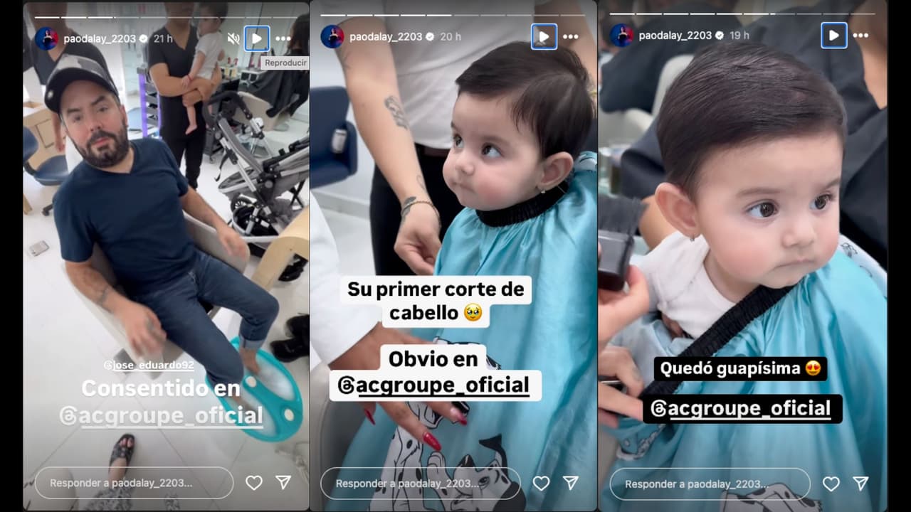 Hija de José Eduardo Derbez recibe su primer corte de cabello