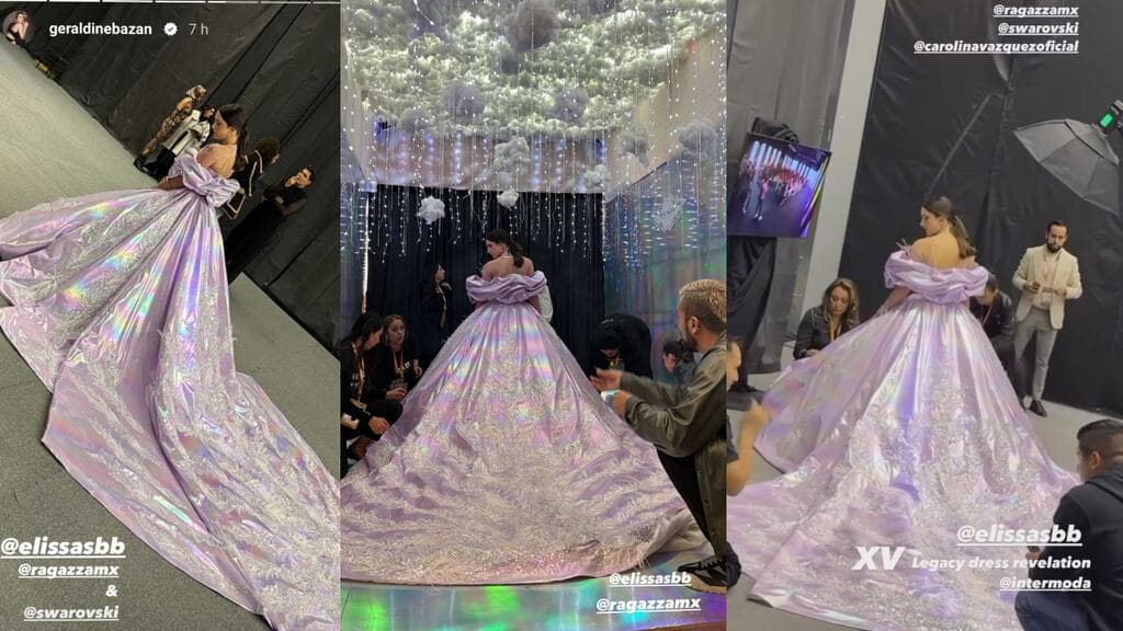 Hija de Gabriel Soto y Geraldine Bazán, Elissa Marie, lució este vestido de XV años.