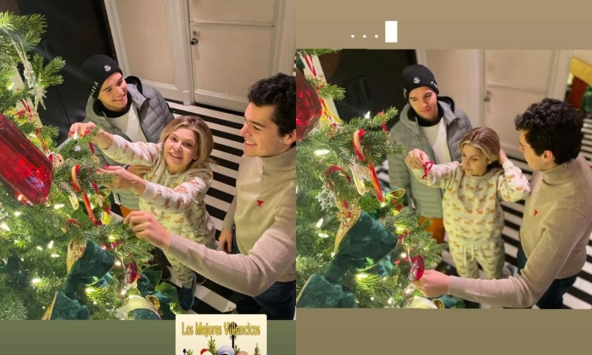 La actriz compartió detalles de su decoración navideña en Instagram