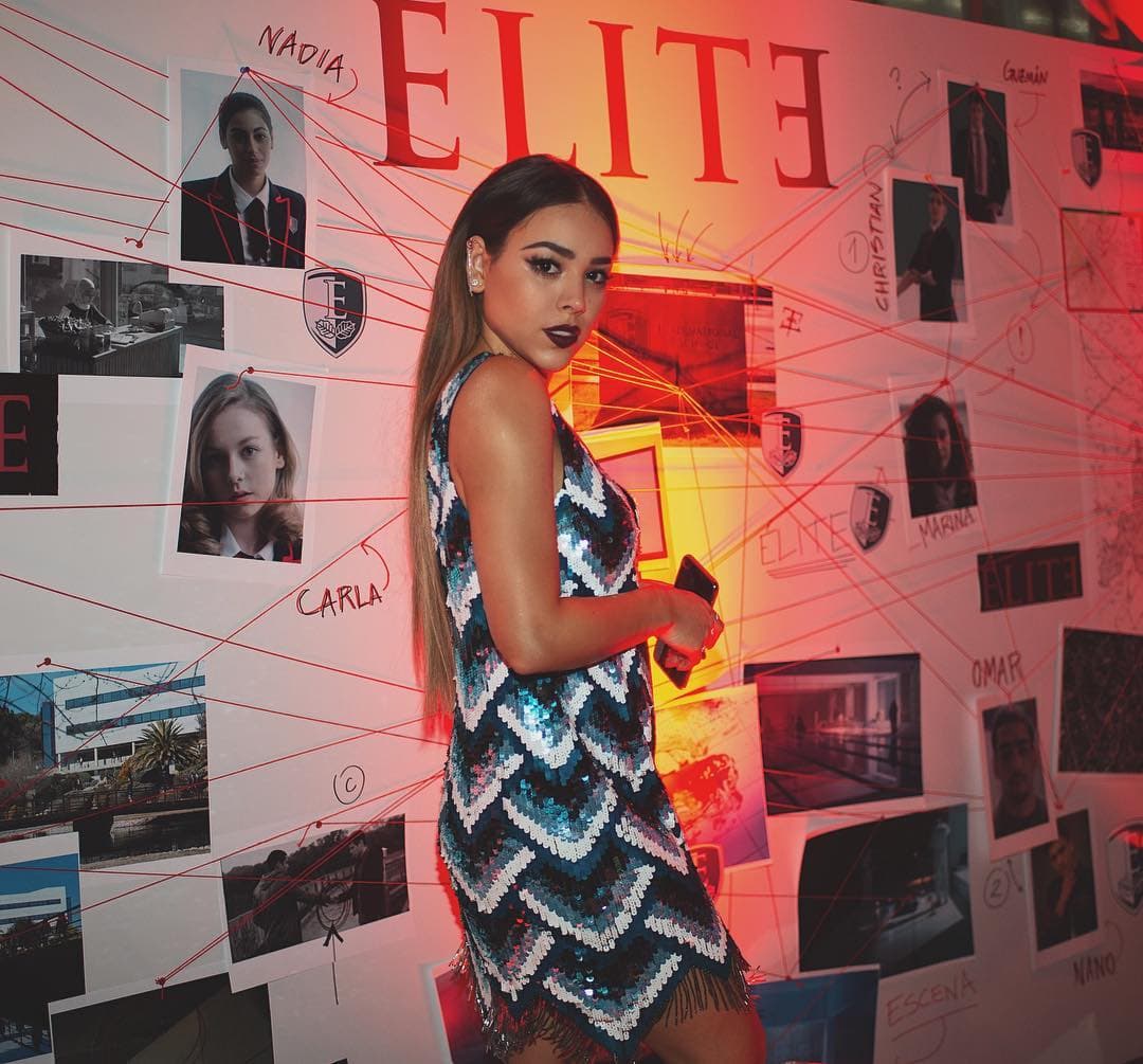 Danna Paola en la presentación de la serie 'Élite'