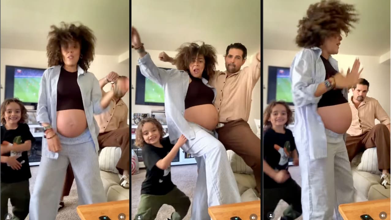 Brenda Kellerman presume su pancita en la etapa final de su embarazo