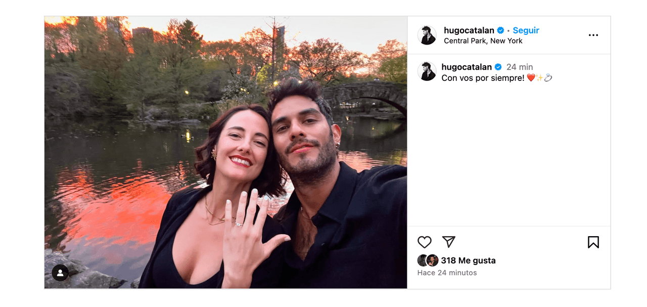 Actor de 'El Amor no Tiene Receta' se compromete con famosa actriz: presume en fotos el lujoso anillo