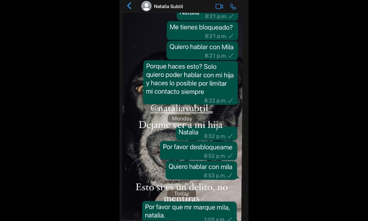 El hijo de Bárbara Mori compartió los mensajes en redes sociales