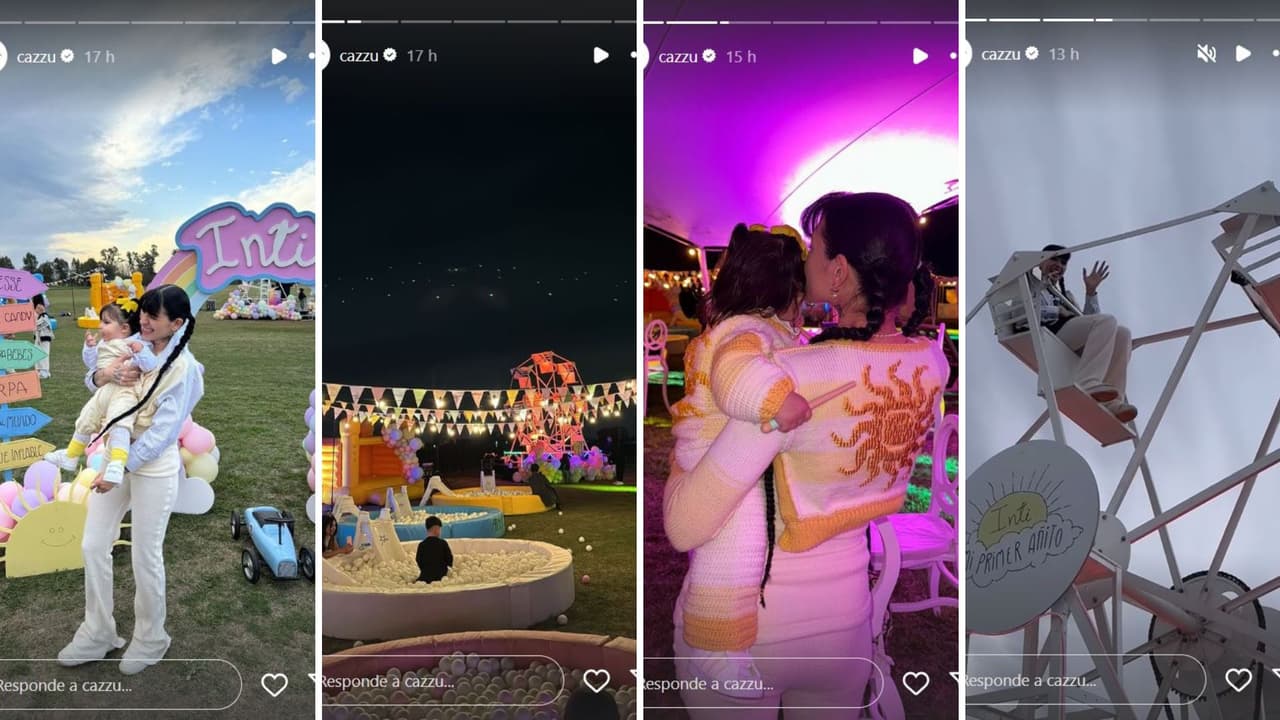 Cazzu presume espectacular fiesta de cumpleaños de su hija con Nodal, Inti.