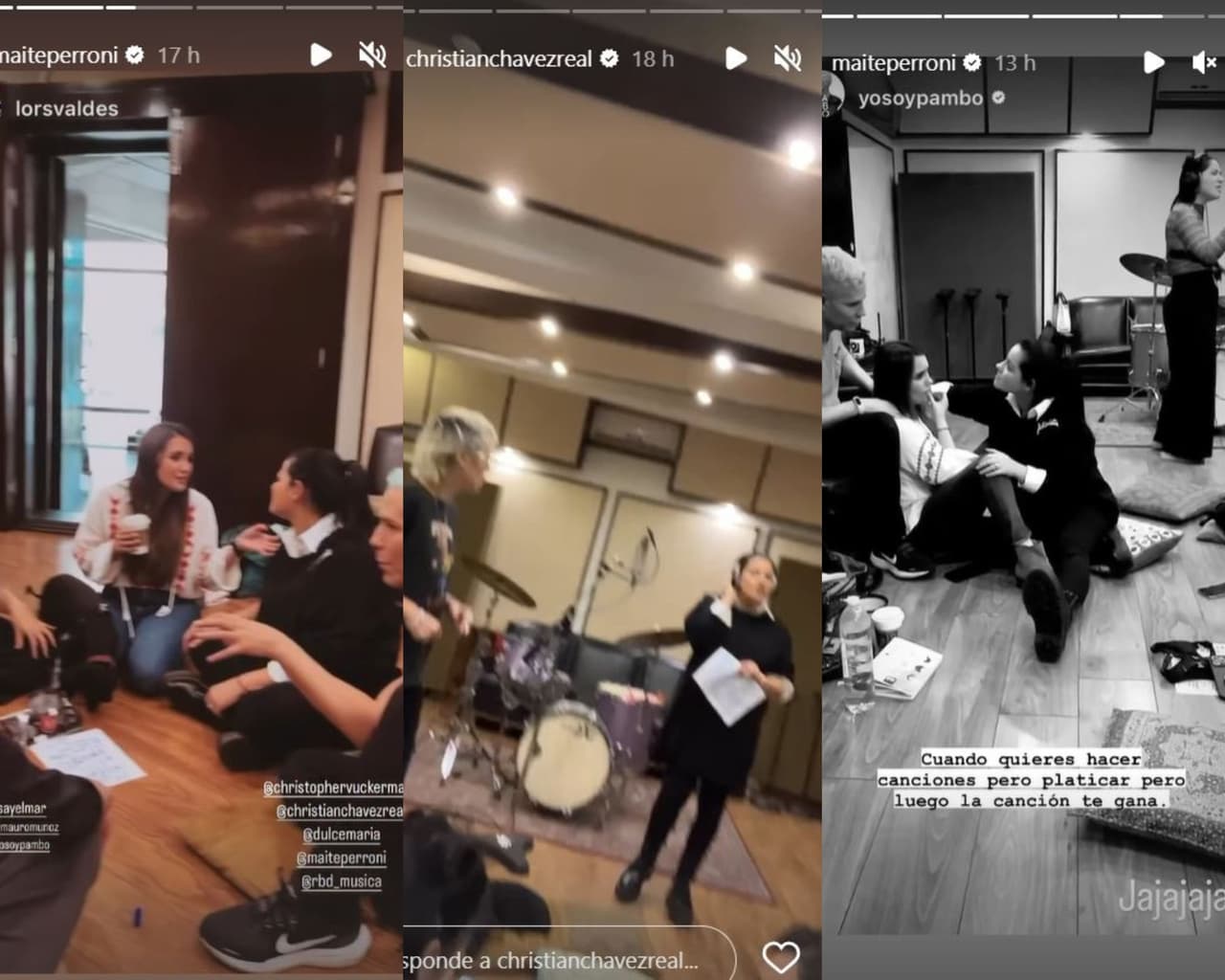 Maite Perroni presume embarazo junto a los RBD.