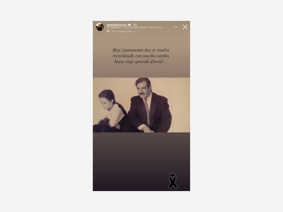 Martín Ricca despidió a David Ostrosky, su padrastro en ‘El diario de Daniela’, con un emotivo mensaje.