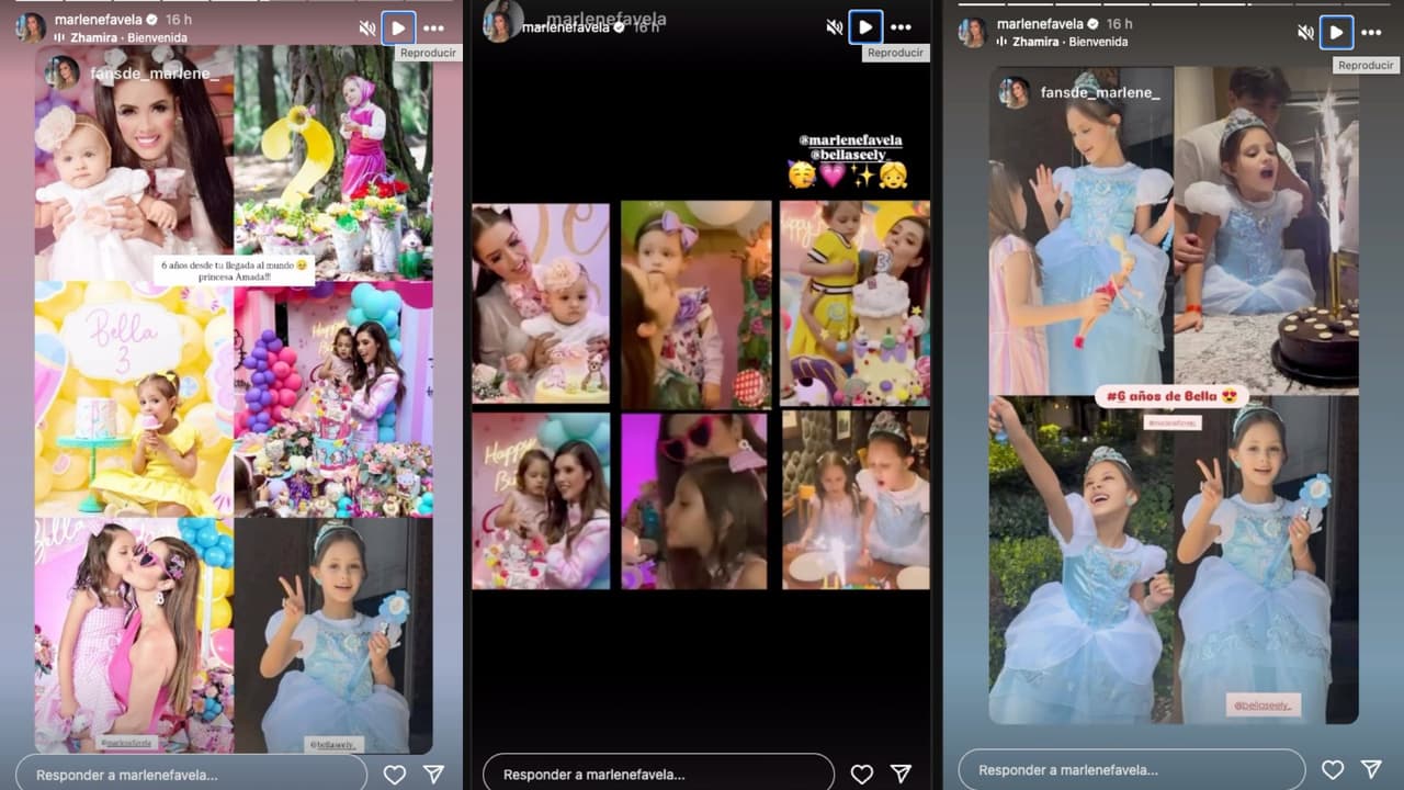 Bella Seely, hija de Marlene Favela, cumplió 6 años y lo festejó vestida de princesa