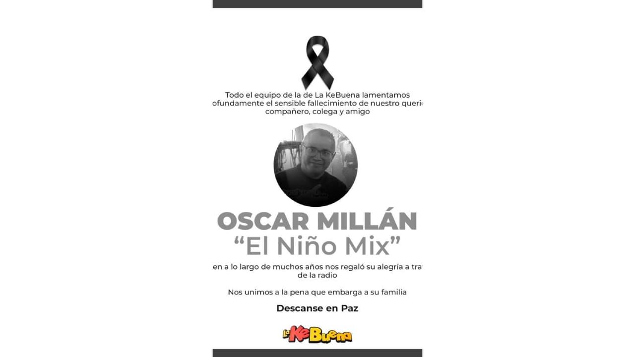Muere locutor de radio Oscar Millán.