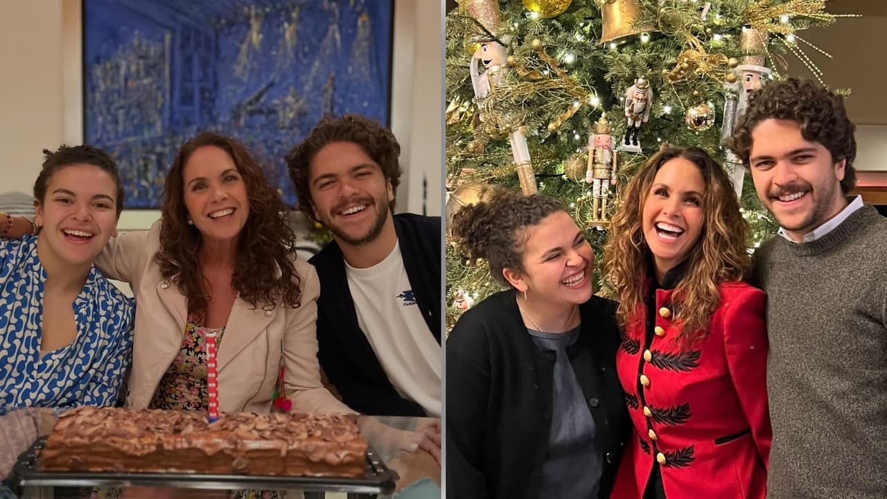 Lucero junto a sus dos hijos