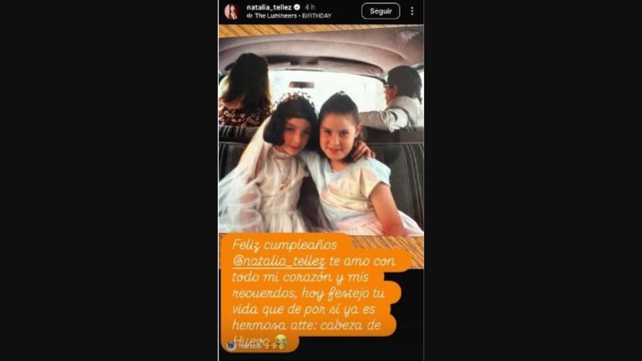 Natalia Téllez comparte foto de su infancia para celebrar su cumpleaños