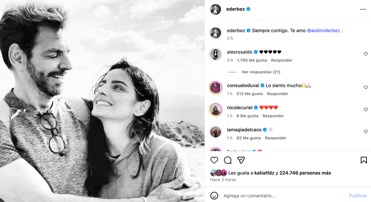 Eugenio Derbez publica foto junto a Aislinn Derbez tras la muerte de su mamá: le hace devastadora promesa