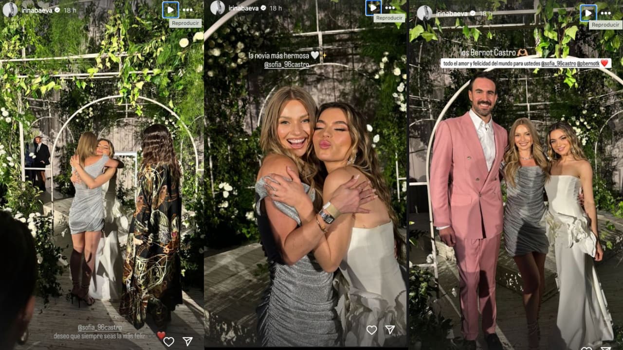 Irina Baeva asistió a la boda de Sofía Castro