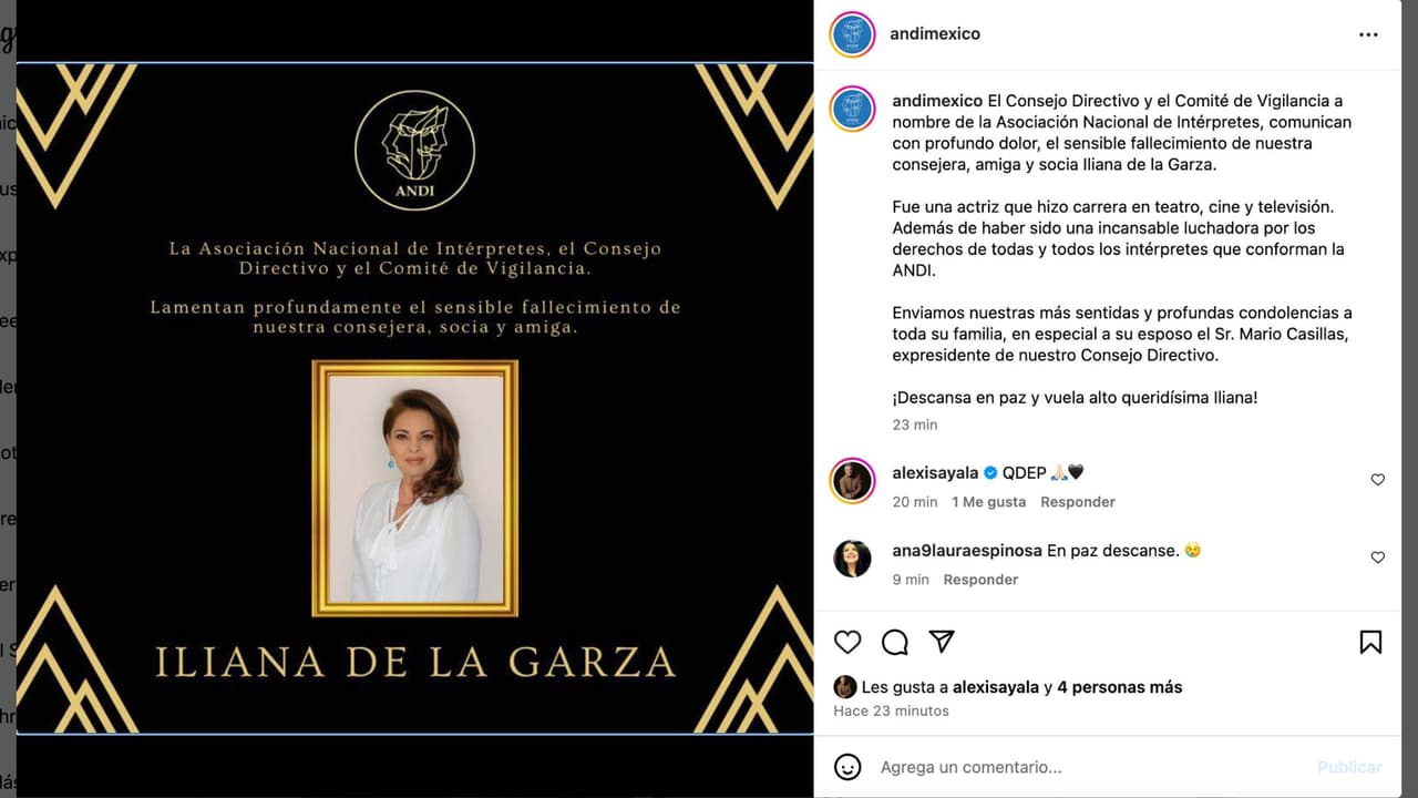 Muere Iliana de la Garza, reconocida actriz de telenovelas como 'Sortilegio’ y 'Salomé'