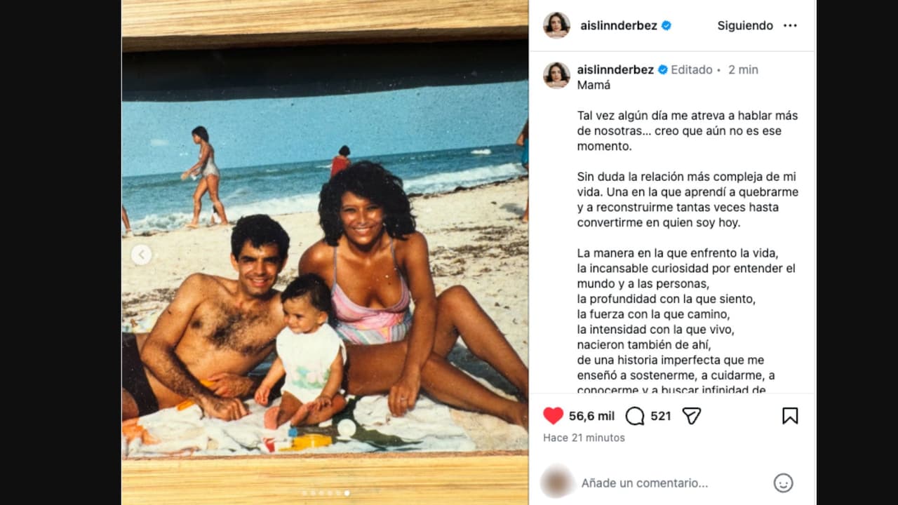 Aislinn Derbez dedica emotivo mensaje a su fallecida madre en redes sociales