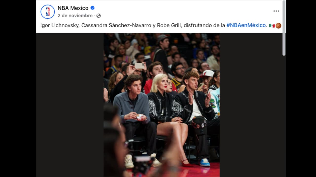 Igor Lichnovsky y Cassandra Sánchez Navarro asistieron a un partido de la NBA