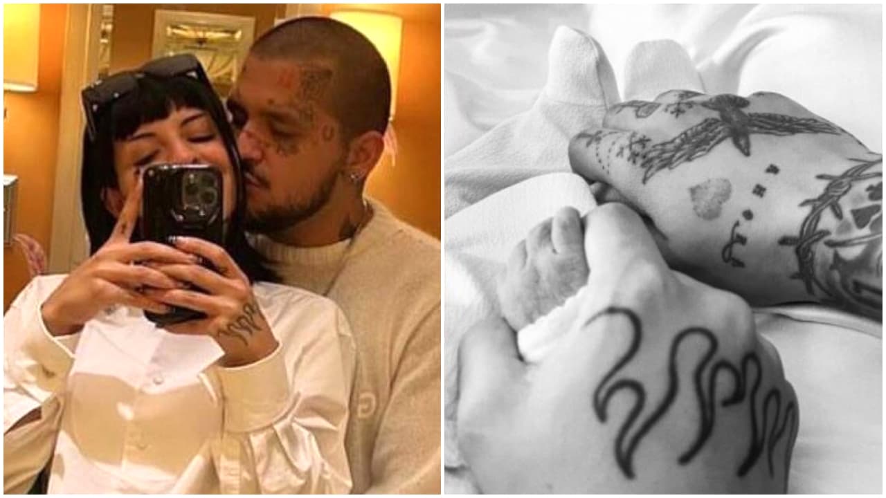 Nodal y Cazzu aparecen por primera vez con su hija en brazos en una tierna foto.