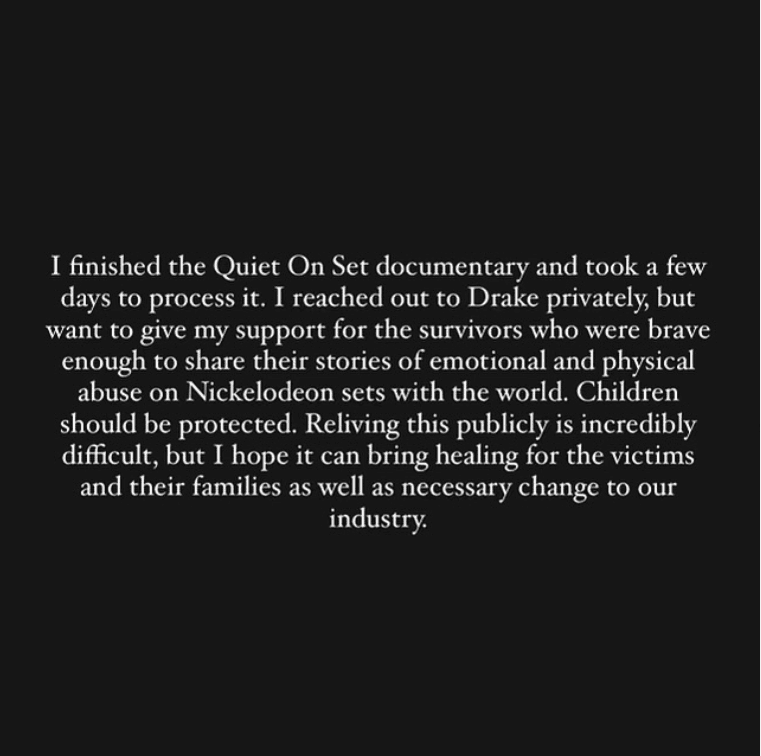 Josh Peck lanza un comunicado tras ver el documental 'Quiet on set'.